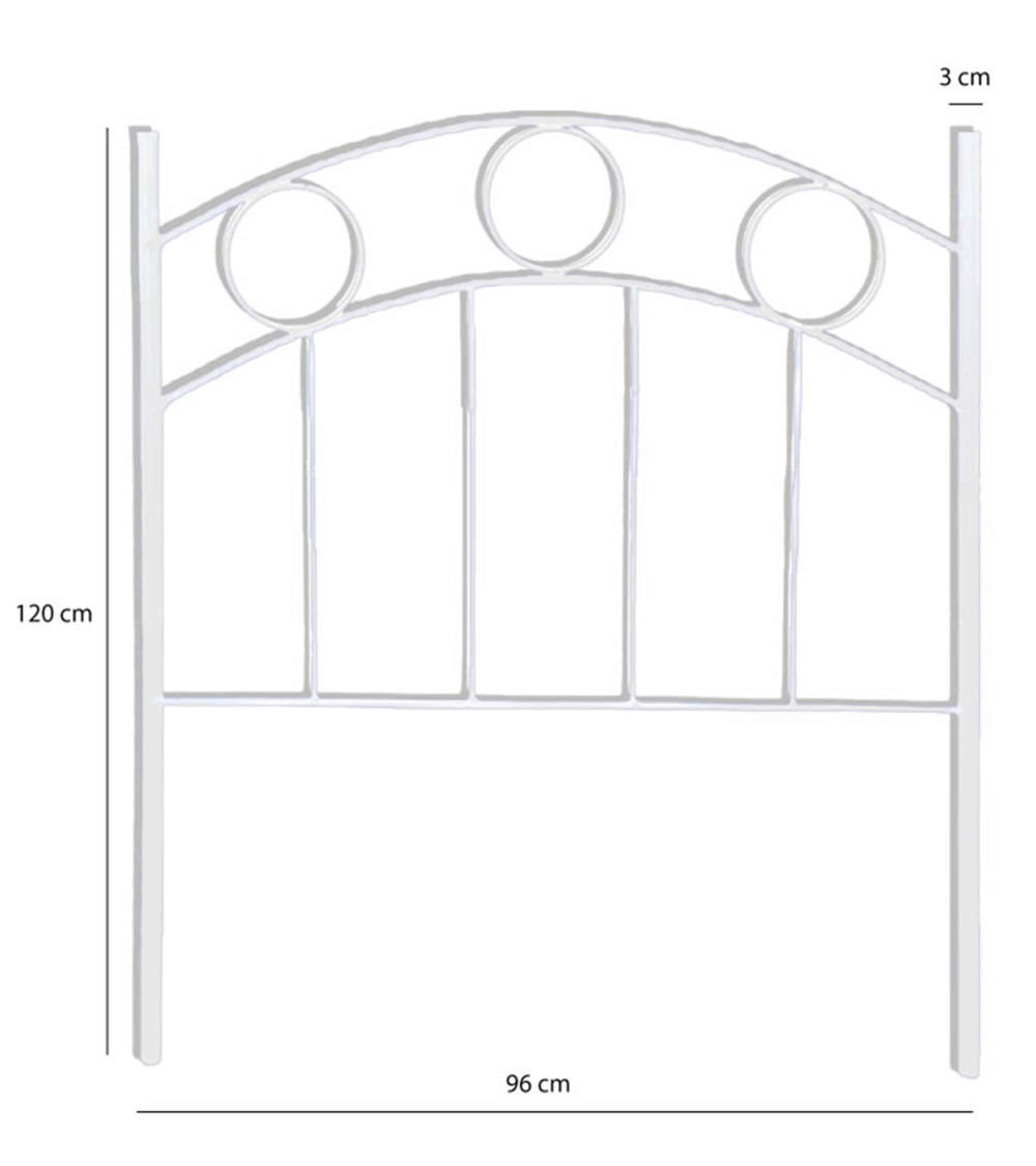 Cabecero cama juvenil en hierro fundido YORKER