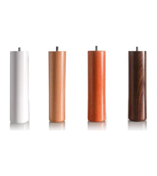 Pack 4 patas de somier forma cilíndrica en madera Pack 4 patas de somier forma cilíndrica en madera