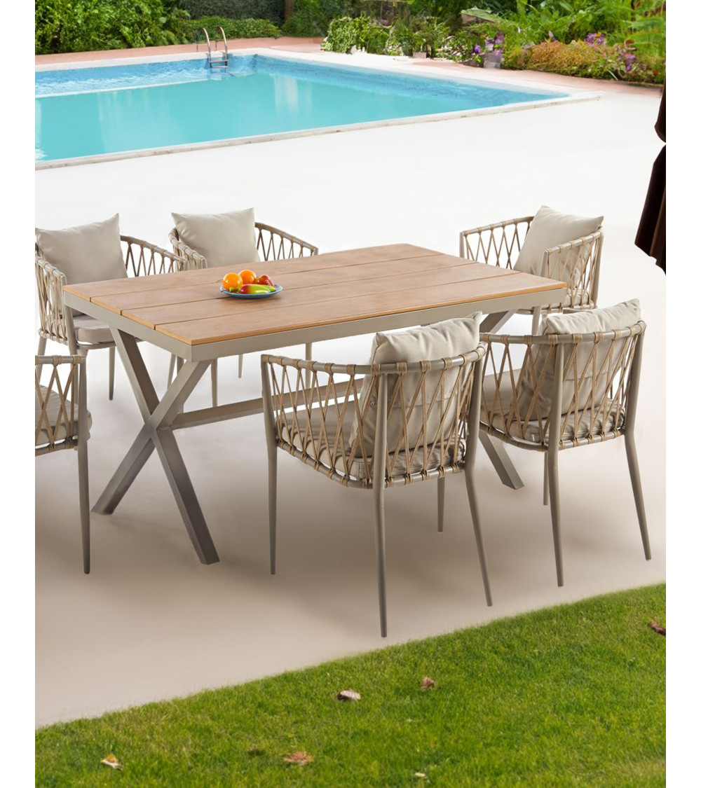 Pack de 4 Sillones Breza color arena