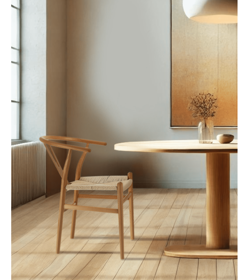 Pack de 2 Sillas Otti de Madera Natural con Asiento Trenzado - Estilo Nórdico Pack de 2 Sillas Otti de Madera Natural con Asiento Trenzado - Estilo Nórdico