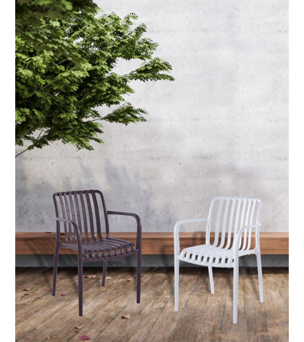 Silla Serena pack de 4 sillas con brazos de polipropileno