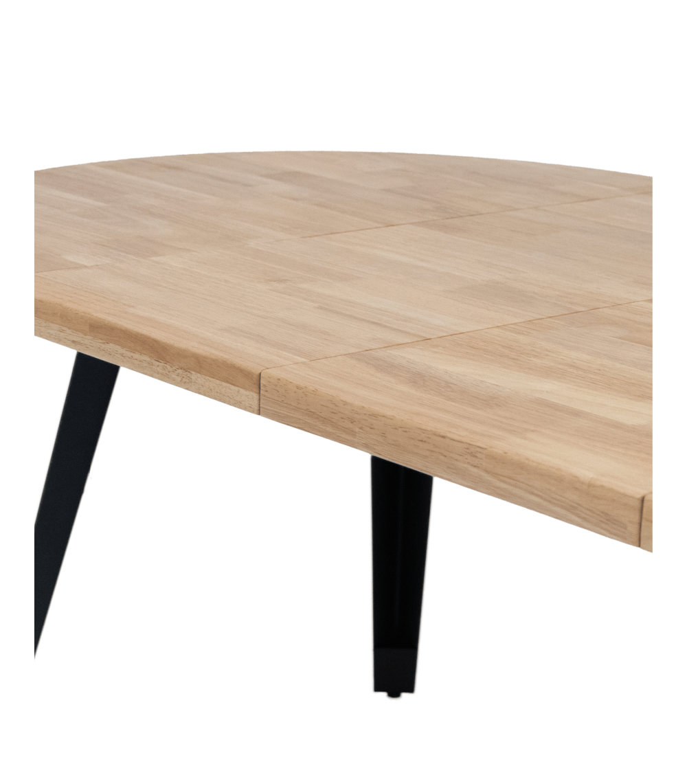 Mesa comedor redonda extensible industrial BERGI