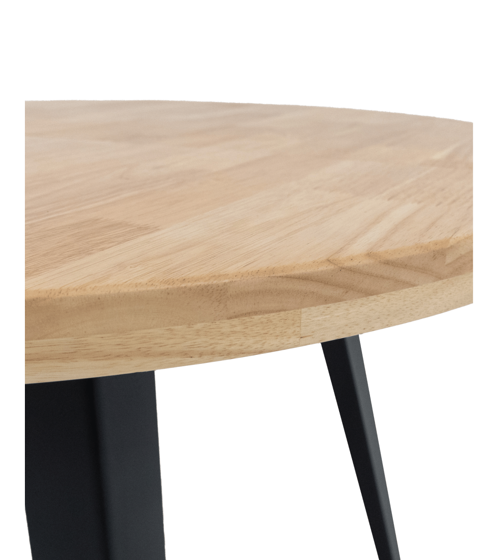 Mesa comedor redonda extensible industrial BERGI