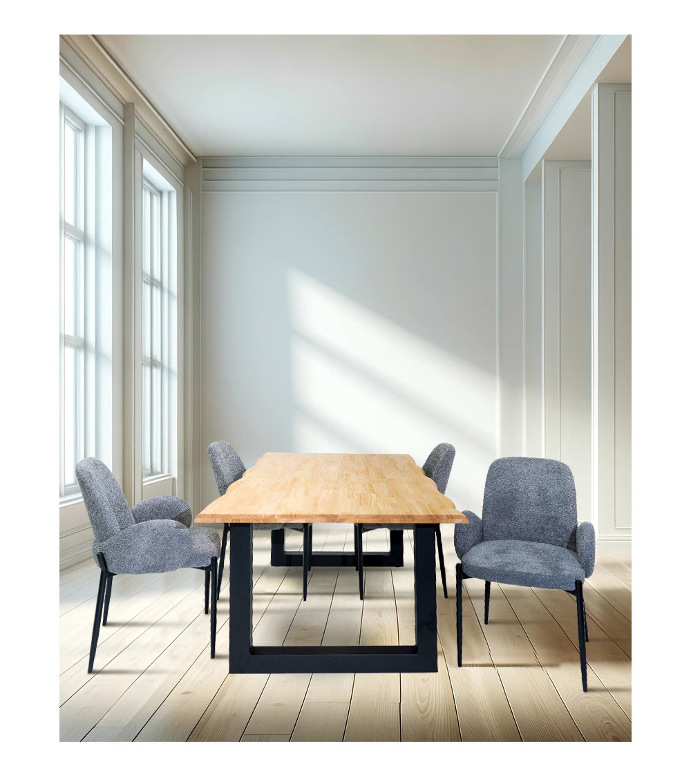 Mesa de Comedor Liev: Elegancia Natural para tu Hogar