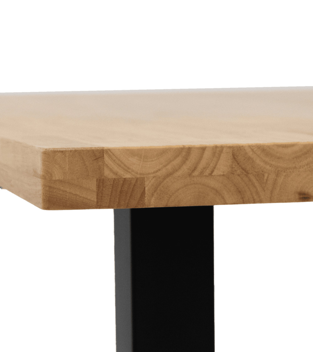 Mesa de comedor patas en U en Roble Macizo