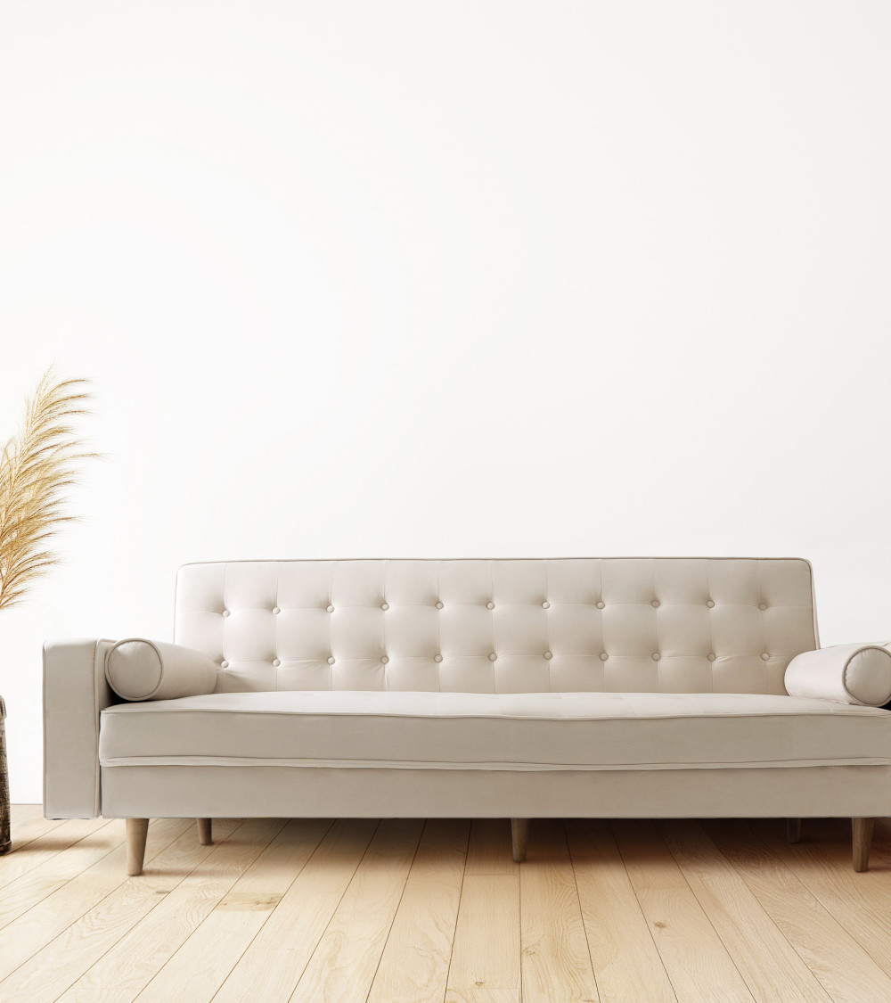 Sofá cama terciopelo antimanchas GREEN