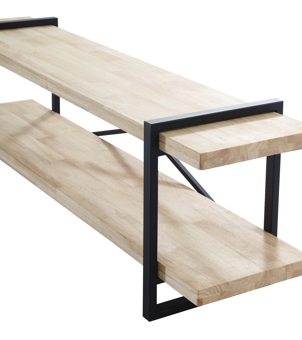 Mueble TV Chic – Diseño moderno con madera de roble y estructura metálica Mueble TV Chic – Diseño moderno con madera de roble y estructura metálica