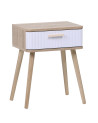 Mesita de noche Talía – Diseño nórdico con cajón decorativo Mesita de noche Talía – Diseño nórdico con cajón decorativo