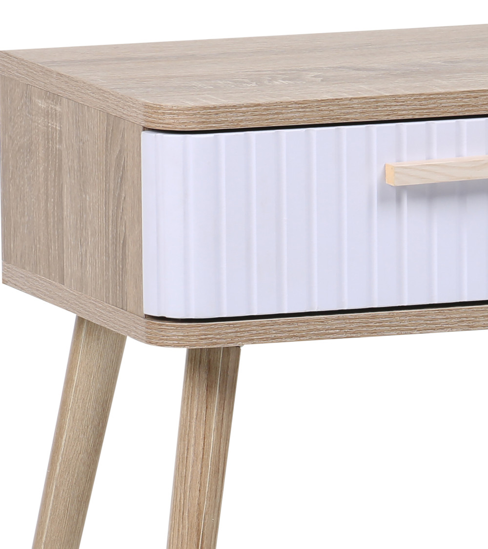 Mesita de noche Talía – Diseño nórdico con cajón decorativo Mesita de noche Talía – Diseño nórdico con cajón decorativo