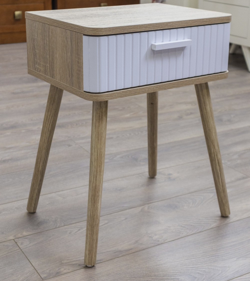 Mesita de noche Talía – Diseño nórdico con cajón decorativo Mesita de noche Talía – Diseño nórdico con cajón decorativo