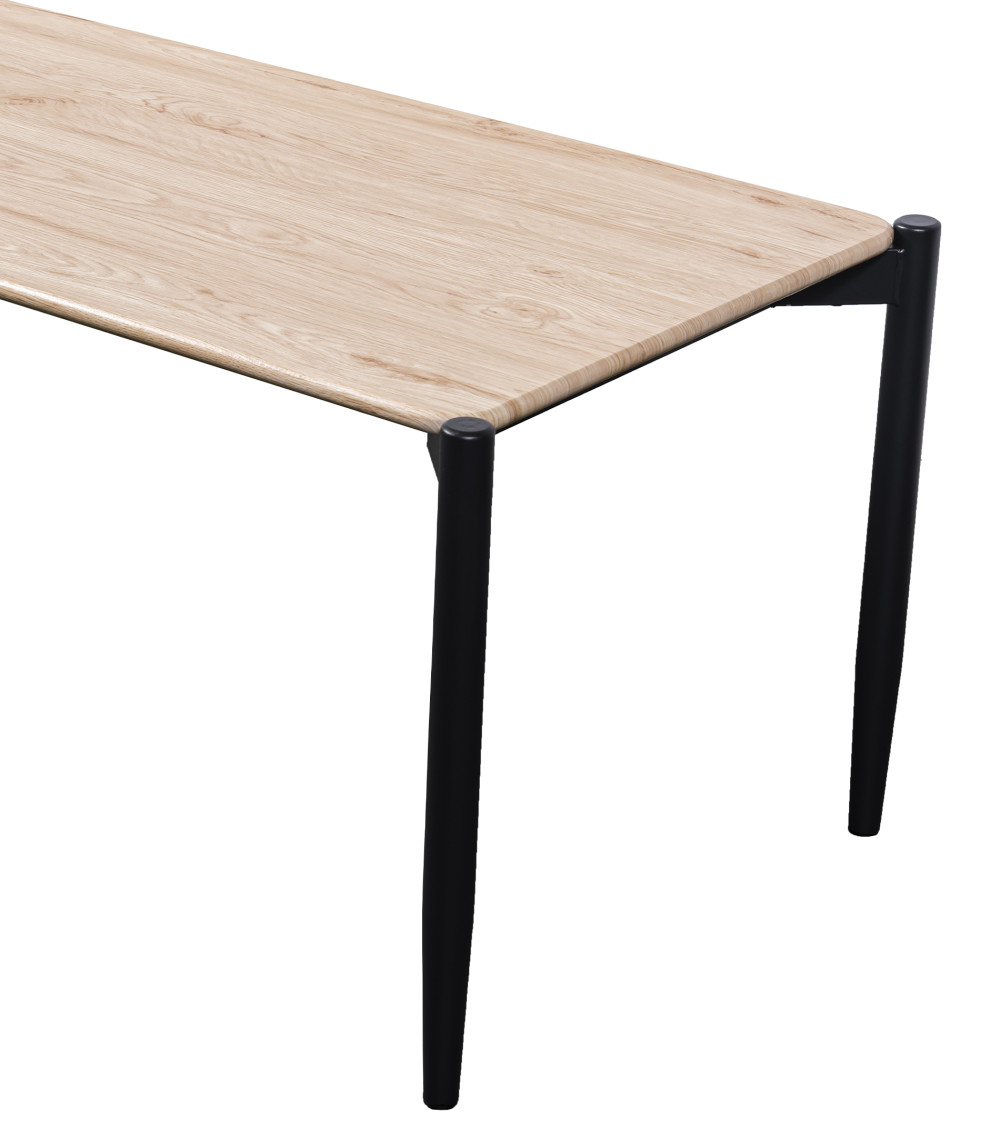 Mesa de centro Nantolin – Estilo industrial en negro y roble