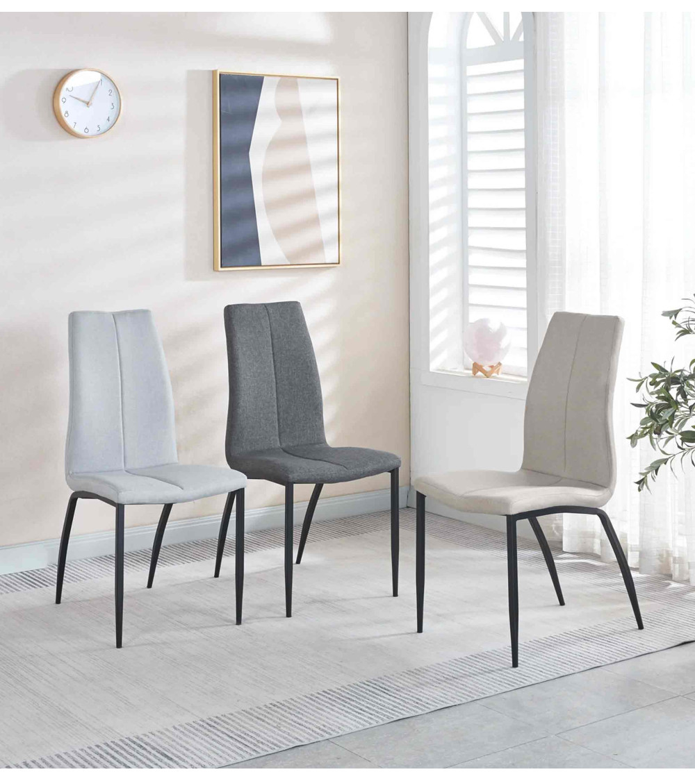 Pack 4 sillas tapizadas INGRID