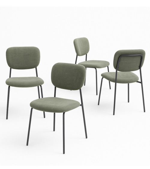 Pack 4 sillas Tull – Apilables, tapizadas y modernas