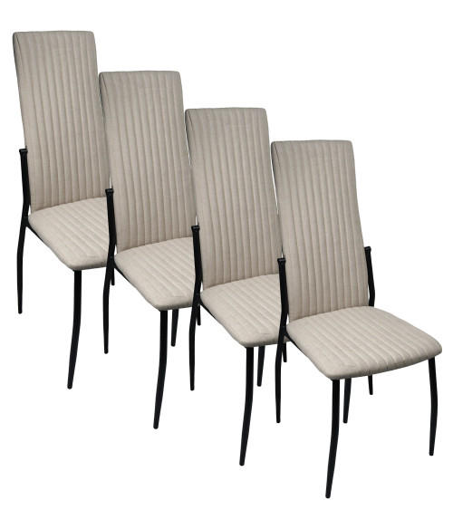 Pack 4 sillas tapizadas TASYA