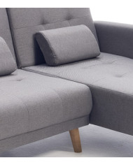 Sofá Abu – Chaiselongue cama con módulo reversible en gris