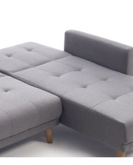 Sofá Abu – Chaiselongue cama con módulo reversible en gris