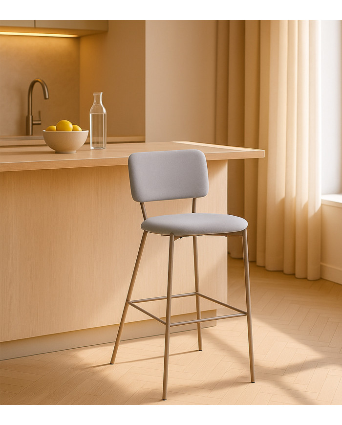 Taburetes Ned – Pack de 4 tapizados en tela antimanchas Taburetes Ned – Pack de 4 tapizados en tela antimanchas