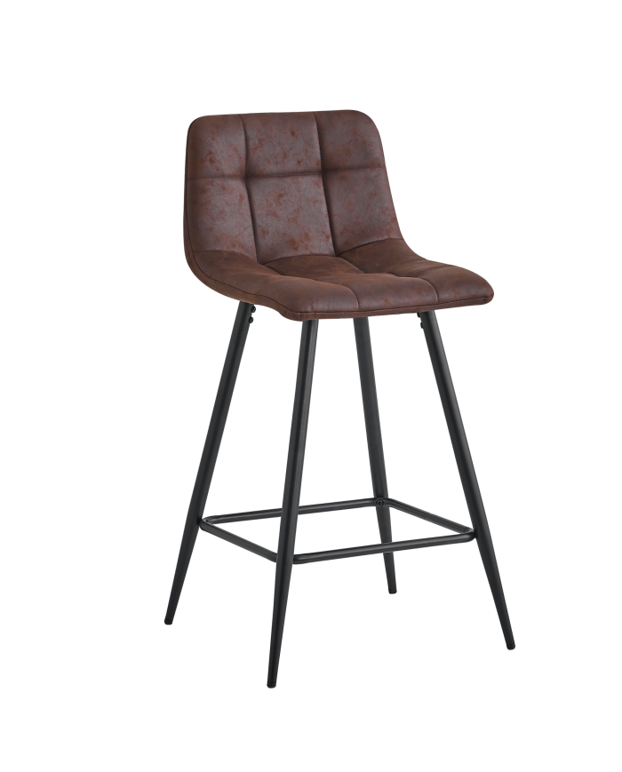 Taburetes Dio – Pack de 2 tapizados en tela chocolate