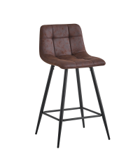 Taburetes Dio – Pack de 2 tapizados en tela chocolate Taburetes Dio – Pack de 2 tapizados en tela chocolate