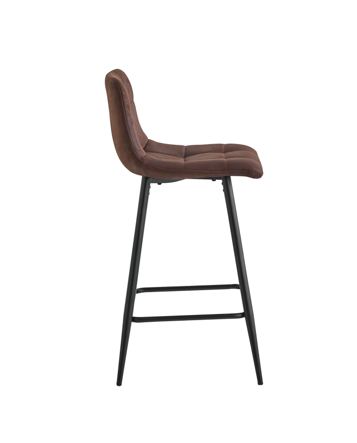 Taburetes Dio – Pack de 2 tapizados en tela chocolate