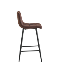 Taburetes Dio – Pack de 2 tapizados en tela chocolate