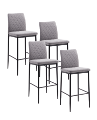 Taburetes Estor – Pack de 4 altos con tapizado antimanchas Taburetes Estor – Pack de 4 altos con tapizado antimanchas