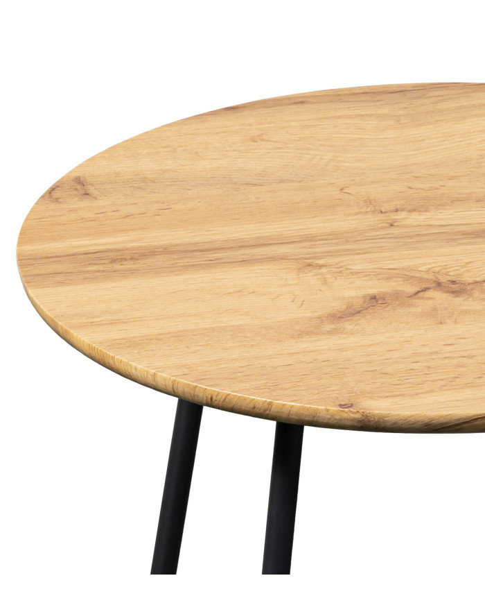 Mesas auxiliares Mar – Set de 2 en metal y roble