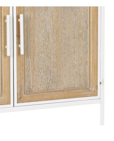 Aparador Nola – Mueble natural con estructura blanca