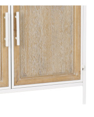 Aparador Nola – Mueble natural con estructura blanca