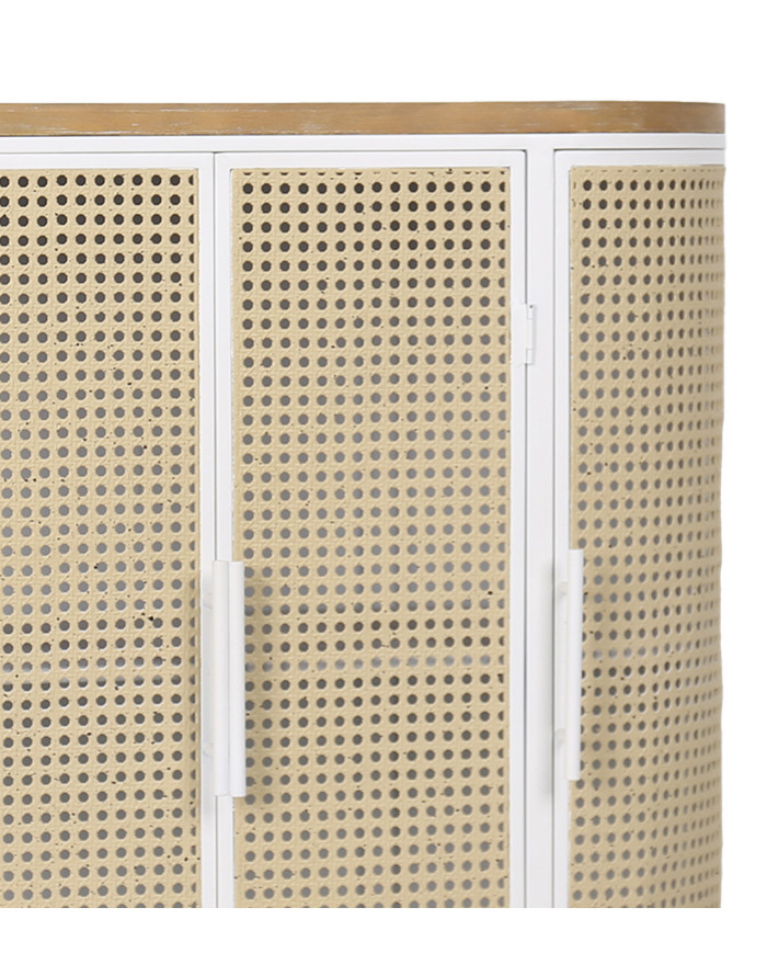 Aparador Maya – Diseño vintage ovalado con estructura metálica