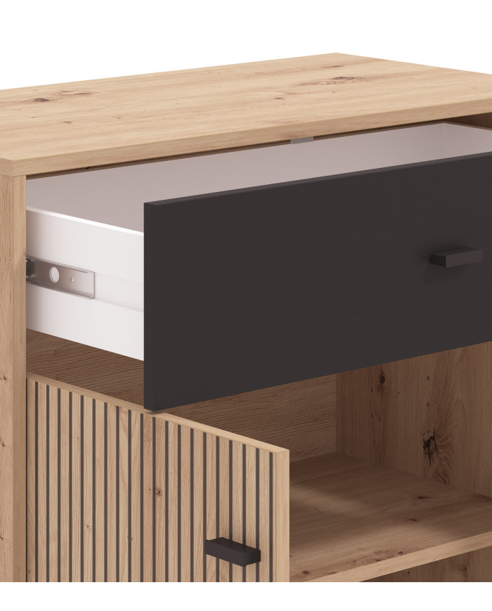 Aparador Avion – Mueble moderno con acabado roble y efecto alistonado