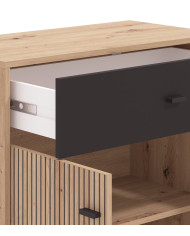 Aparador Avion – Mueble moderno con acabado roble y efecto alistonado