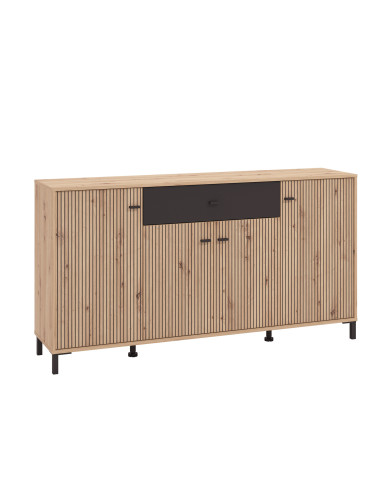 Aparador Avion – Mueble moderno con acabado roble y efecto alistonado