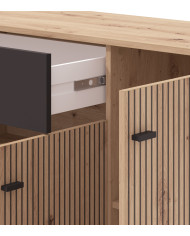 Aparador Avion – Mueble moderno con acabado roble y efecto alistonado