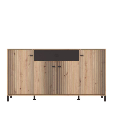 Aparador Avion – Mueble moderno con acabado roble y efecto alistonado