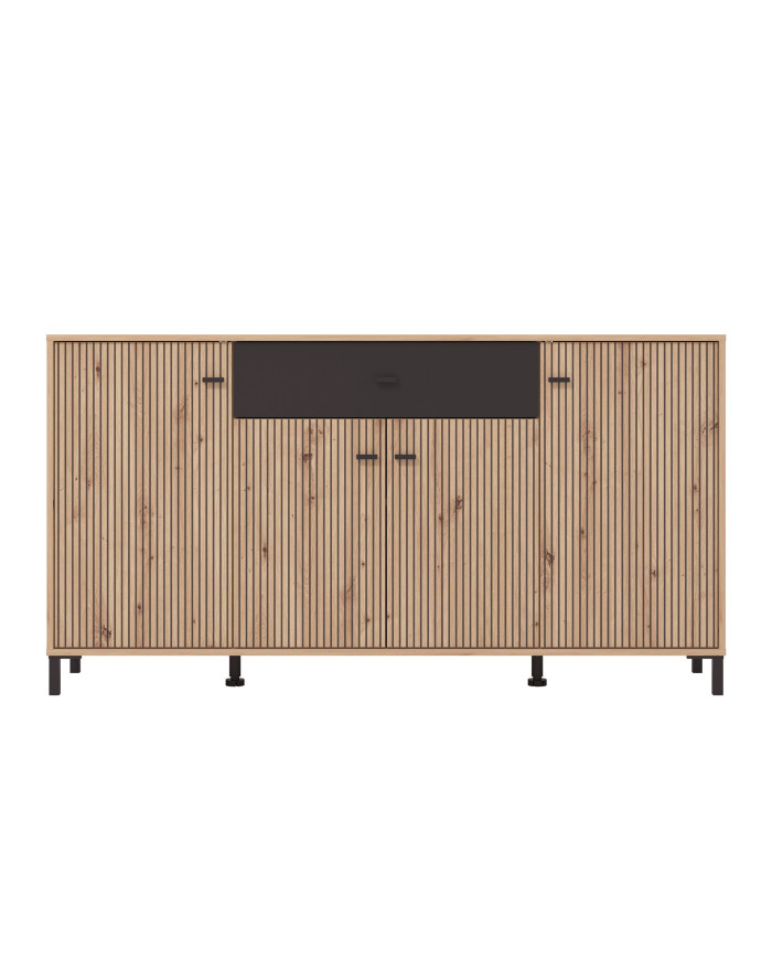 Aparador Avion – Mueble moderno con acabado roble y efecto alistonado