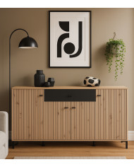 Aparador Avion – Mueble moderno con acabado roble y efecto alistonado