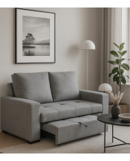 Sofá cama Sort – Diseño 3 en 1 con apertura frontal y chaise longue extensible Sofá cama Sort – Diseño 3 en 1 con apertura frontal y chaise longue extensible