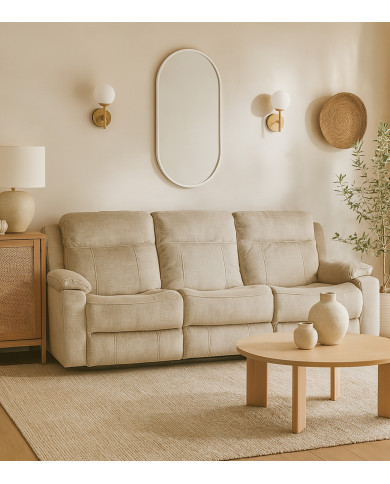 Sofá Reimon eléctrico 3 plazas – Relax motorizado con estilo moderno
