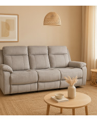 Sofá Reimon eléctrico 3 plazas – Relax motorizado con estilo moderno