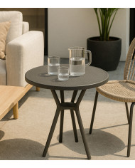 Mesa auxiliar Gaia – Redonda y ligera para exterior o interior