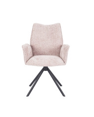 Silla Andrea con brazos – Tapizada y giratoria 180° con retorno