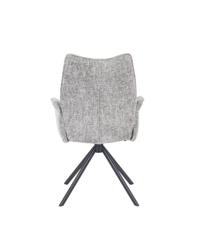 Silla Andrea con brazos – Tapizada y giratoria 180° con retorno