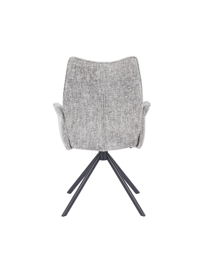Silla Andrea con brazos – Tapizada y giratoria 180° con retorno