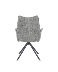 Silla Andrea con brazos – Tapizada y giratoria 180° con retorno