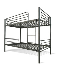 Litera Finy metálica – 2 camas de 90x190 cm con escalera y baranda
