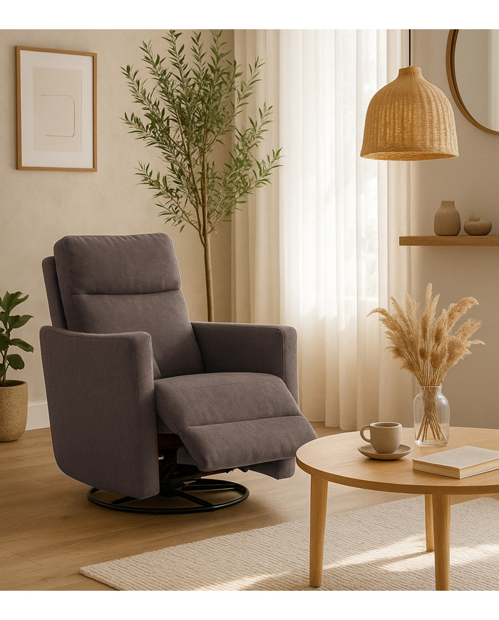 Sillón relax May – Tapizado con sistema por palanca y muelles de acero