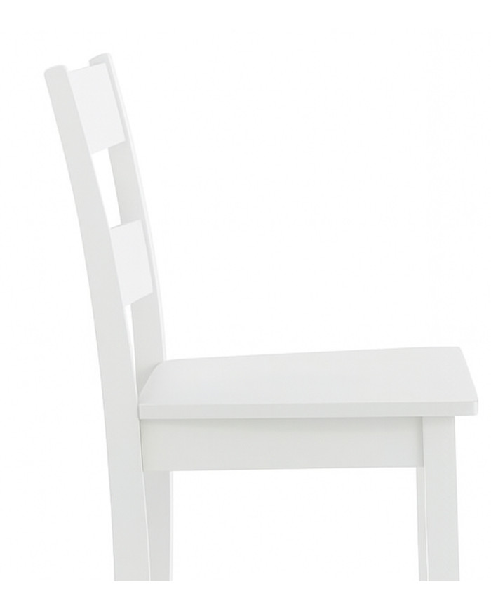 Taburete Tole – Taburete de madera lacada blanco para cocina o bar