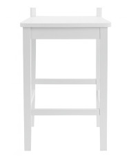 Taburete Tole – Taburete de madera lacada blanco para cocina o bar