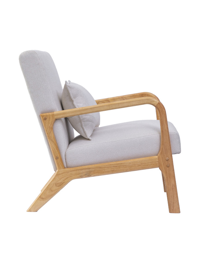 Butaca Nicole nórdica con cojín lumbar – Tapizado antimanchas